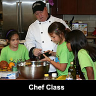 Short Chef teaches a lucky group of  kids the essentials of eating healthy